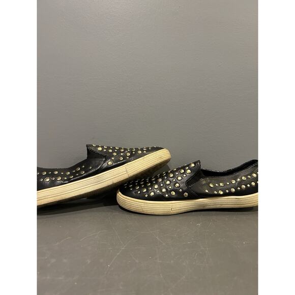 Michael Kors Shoes - Michael Kors Women's Black/ White Studded Slip -On Sneakers Size 5